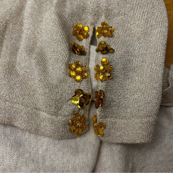 STORYBOOK KNIT Gold Metallic Embellished Sweater - Picture 7 of 11